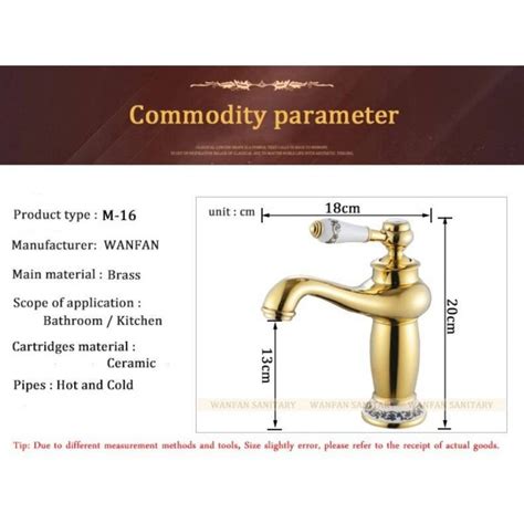 Luxury Basin Faucets Modern Faucet Bathroom Faucet Gold Finish Hot Cold Brass Basin Sink