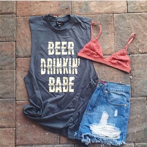 Beer Drinkin Babe Tanks Restocked Fashion How To Wear Tank Tops