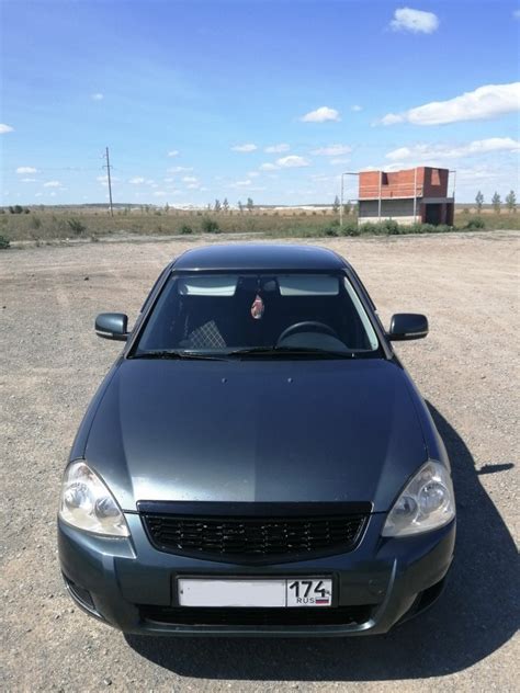 Передний бампер Приора-2 на Приору-1 — Lada Приора седан, 1,6 л, 2009 ...