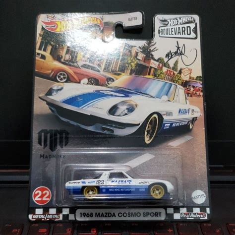 Hot Wheels Premium 1968 Mazda Cosmo Sport Boulevard Rubber Tires Shopee Malaysia