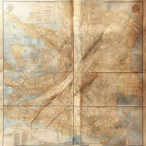 Old map of the city of Paris France on a dark background | Premium AI