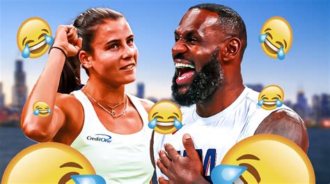 Emma Navarro recreates iconic LeBron James meme upon Olympics meeting