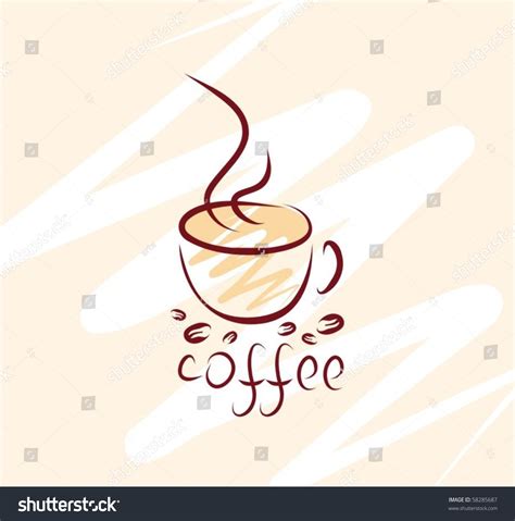 Stylized Cup Coffee Stock Vector Royalty Free Shutterstock