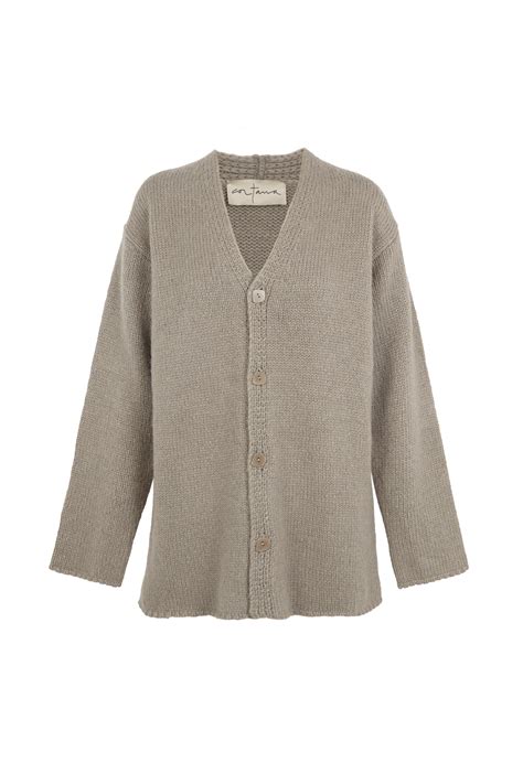 Cortana - Circ, cardigan de baby alpaca y seda gris