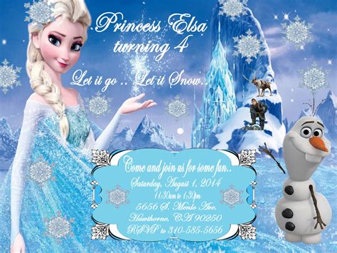 Frozen Invitacion De Frozen Invitacion De Cumpleanos Etsy