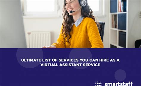 Ultimate List Of Services You Can Hire As A Virtual Assistant Service Smartstaff