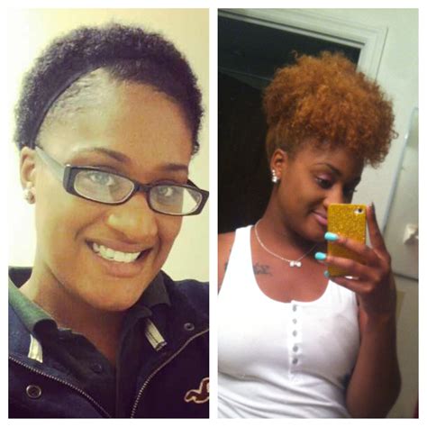 Big Chop Vs One Yr Of Growth Natural Hair Journey Growth Transitioning Hairstyles Natural