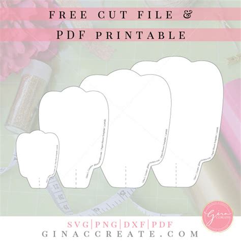 Free Paper Flower Template Printable And Cut File Gina C Creates