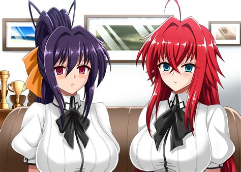 Rias Gremory And Himejima Akeno High School Dxd Drawn By