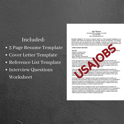 Federal Resume Template Government Resume Template Usajobs Resume