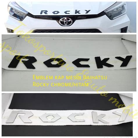 Jual Emblem Logo Huruf Stiker Tulisan Kap Mesin Depan Daihatsu Rocky