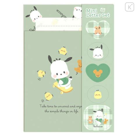 Japan Sanrio Mini Letter Set Pochacco Green Kawaii Limited