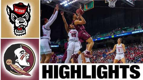 Nc State Vs Florida State Highlights Ncaa Women S Basketball