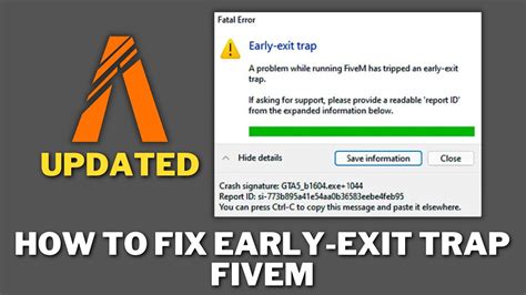 How To Fix Early Exit Trap Fivem Fatal Error YouTube