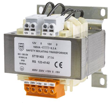 Rs Pro 160va Din Rail Transformer Iec 61558 2 6 230 → 400v Ac Primary