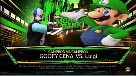 Wwe K Goofy Cena Vs Luigi Bros Youtube