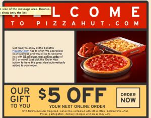 Pizza Hut welcom coupon scam has this happend to you