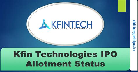 Kfin Technologies Ipo Allotment Status How To Check Online On Bigshare