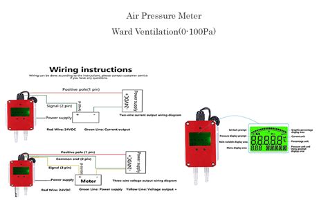 Digital Air Pressure Meter Lcd Intelligent Digital Air Transmitter