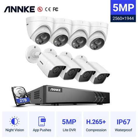 ANNKE sistema de cámaras de seguridad 5MP Lite H 265 DVR sistema de