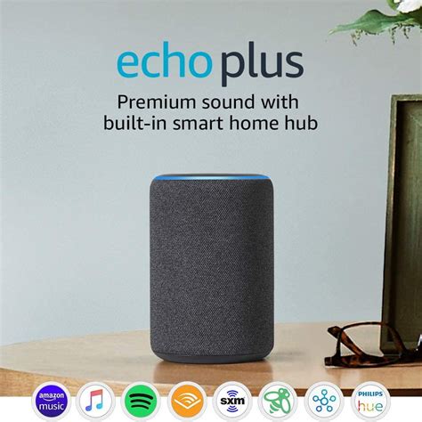 Amazon Echo Plus (2nd Gen) - Premium sound with built-in smart home hub ...