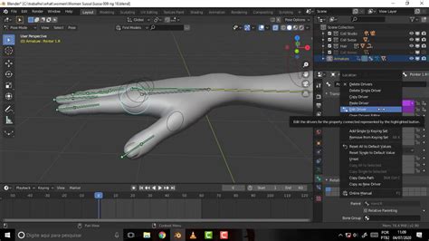 Blender 1087 Bone Drivers 5 Fingers Youtube