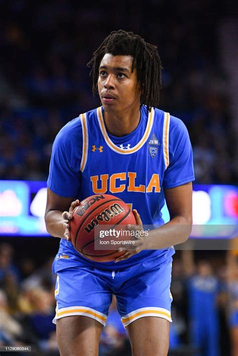 Ucla Center Moses Brown Shoots A Free Throw During The Game Between