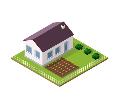 Premium Vector Town House In Isometric