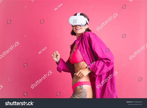 Beautiful Fit Tanned Sporty Woman Bikini Stock Photo