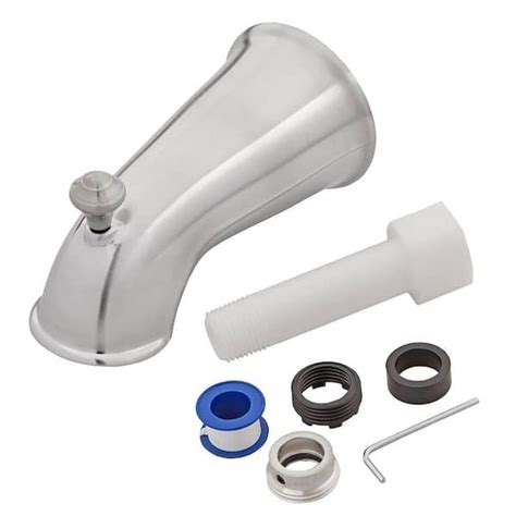 Everbilt Decorative Tub Spout With Diverter In Brushed Nickel