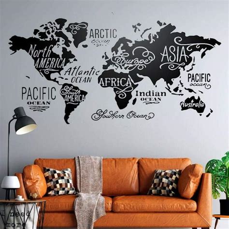 Adesivo Mapa Mundi Parede