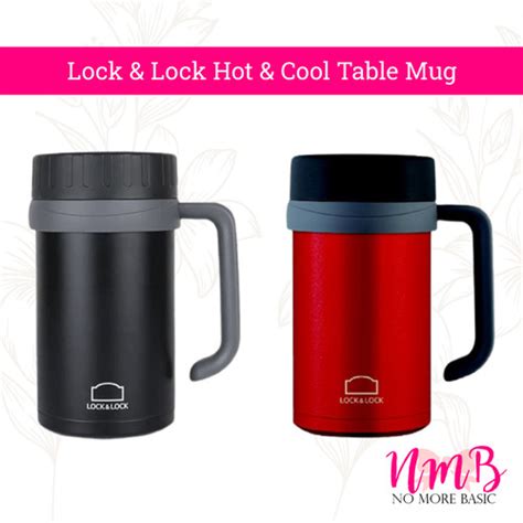 Jual Lock Lock Hot Cool Table Mug Ml New Basic Outdoor Mug Cup Hitam Jakarta Barat
