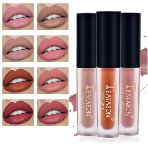 Waterproof Nude Matte Velvet Glossy 12 Colors Lip Gloss Lipstick Lip Balm Sexy Red Lip Tint