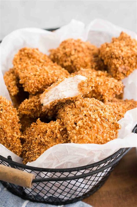 chicken nuggets recipe crispy homemade chicken nuggets fed fit
