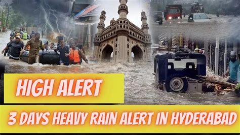 Red Alert In Telangana Heavy Rain Lashes Hyderabad Ind Today Youtube