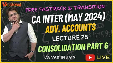 CA Inter Free FastTrack Lec 25 Adv Accounts May 2024 Detailed