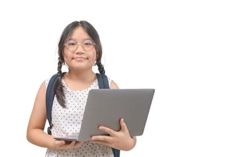 Girl Holding Laptop Stock Photos, Images and Backgrounds for Free Download