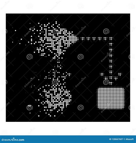 Bright Dissolving Dot Halftone Dotted Hyperbola Plot Icon Cartoon