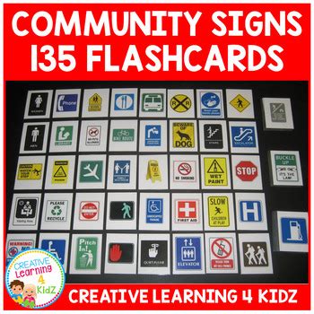 Community Safety Survival Signs & Symbols 135 Flashcards | TpT