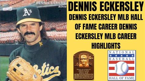 Dennis Eckersley Mlb Hall Of Fame Career Dennis Eckersley Mlb Career