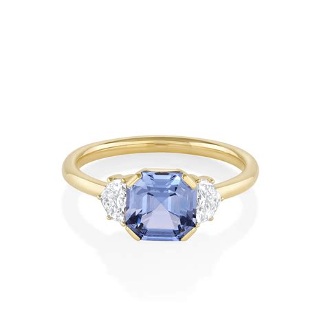 1.86ct Periwinkle Sapphire & Cadillac Diamond Engagement Ring – Marrow Fine