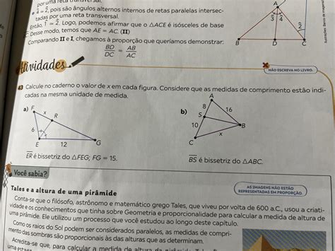 Calcule No Caderno O Valor De X Em Cada Figura Considerando Que As