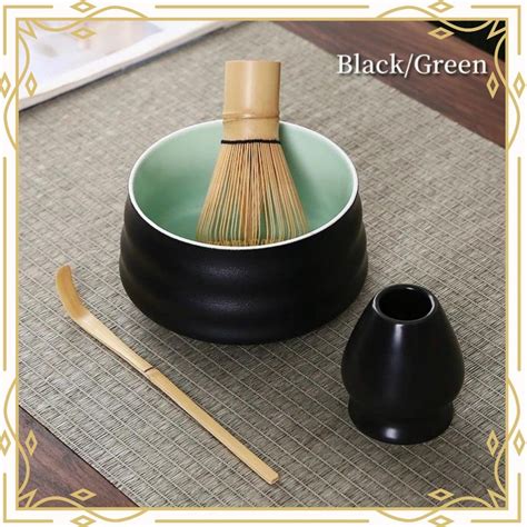 traditional matcha set bamboo matcha whisk spoon ceramic matcha bowl