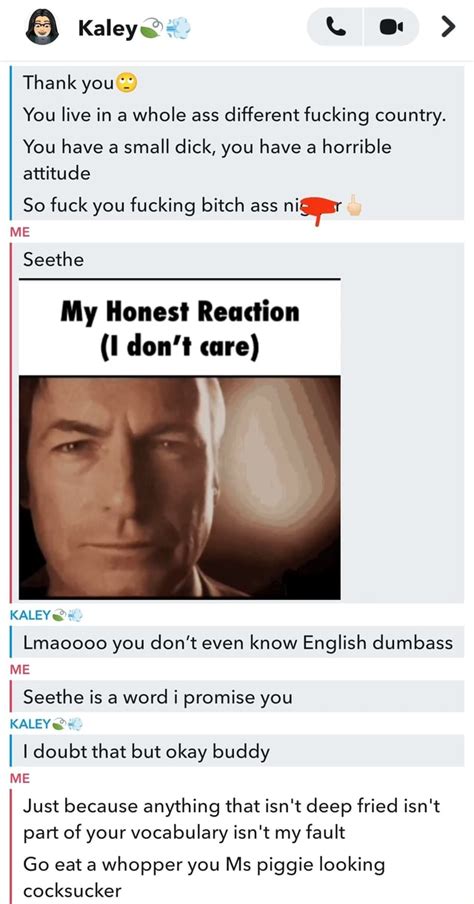 Kaley Thank You You Live In A Whole Ass Different Fucking Country You Have A Small Dick You