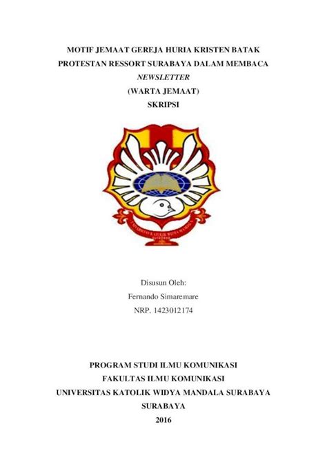 Pdf Motif Jemaat Gereja Huria Kristen Batak Repository Wima Ac Id