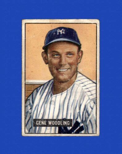 1951 Bowman Set Break 219 Gene Woodling RC LOW GRADE Crease GMCARDS