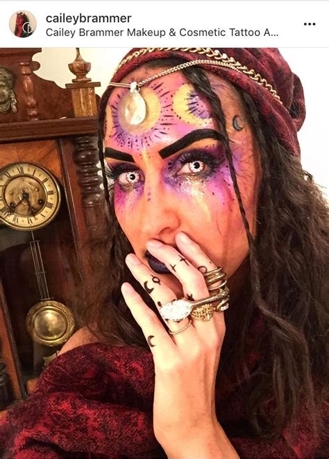 Cailey Brammer Home Makeup Half Skull Makeup Gypsy Halloween