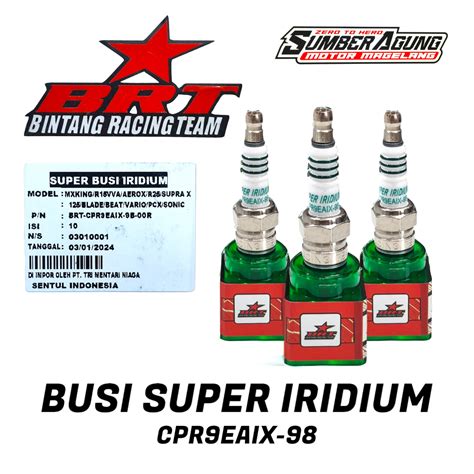 Jual BUSI SUPER IRIDIUM BRT MX KING AEROX SUPRA X 125 BLADE BEAT VARIO