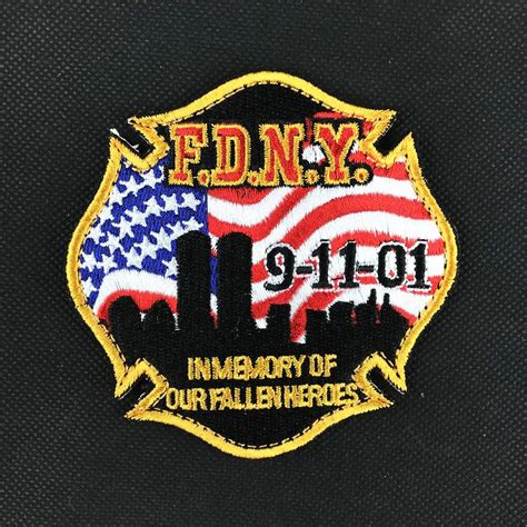 Embroidery Fdny 9 11 01 Patch Hook Military Tactical Badge Army