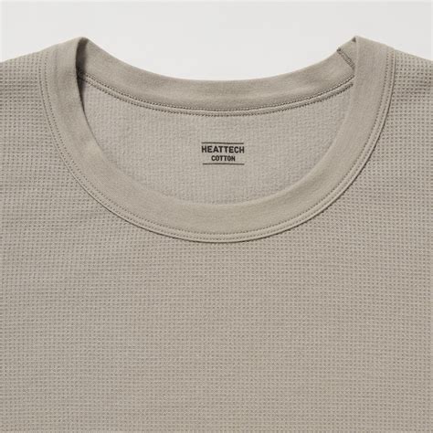 HEATTECH Extra Warm Cotton Waffle Crew Neck Long Sleeved Thermal Top ...